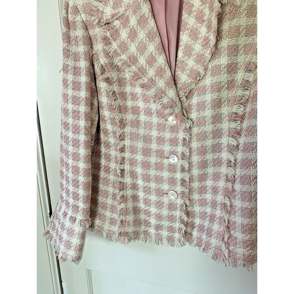 Kasper Pink and White Tweed Blazer - Picture 4 of 16